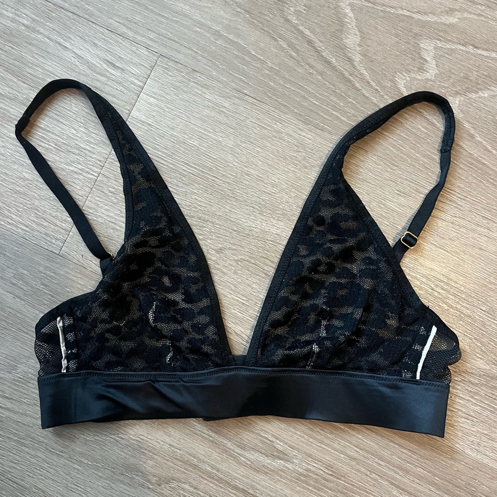 Victoria's Secret Black Animal Print Bralette